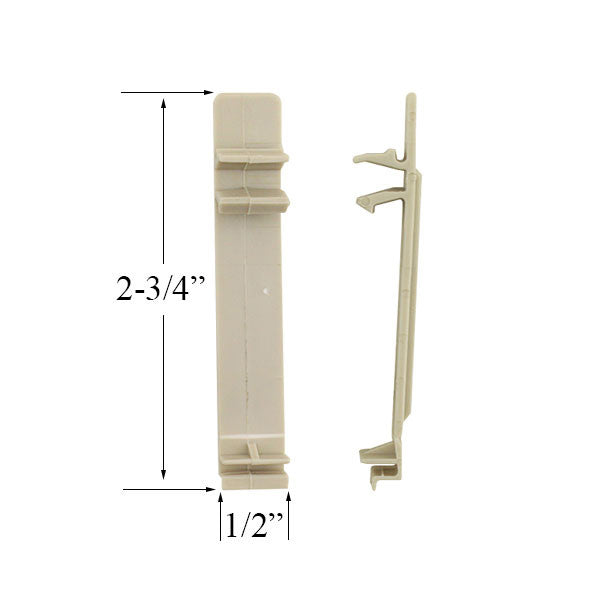 Malta Double Hung Plastic Screen Clip, 2-3/4 inch, 1994 Malta Classic View - Beige