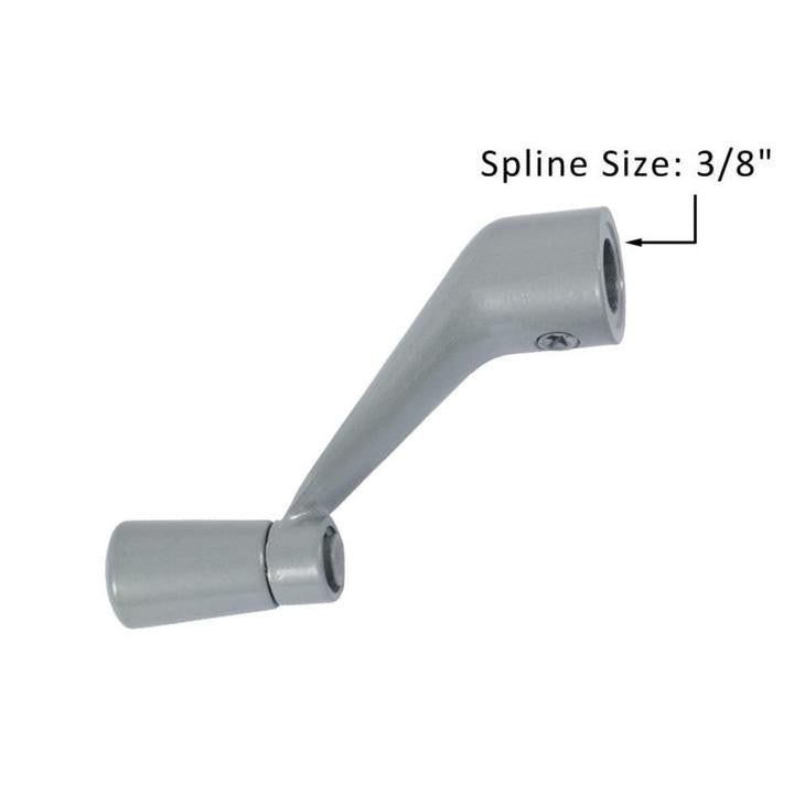 Window Crank Handle For 3/8" Spindle - Silver