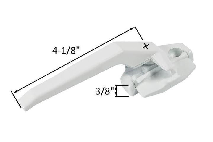 Wedgeless Casement and Awning Window 1-3/8" Projection Left Hand Cam Handle With 1-1/4" Screw Holes