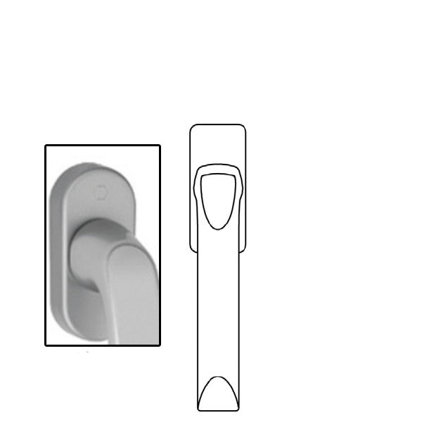 London Non-Locking Handle for Tilt & Turn Windows - Made of Aluminum - Titan - 792047