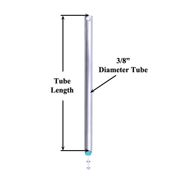 3/8 Inch Spiral Tilt-In Window Balance Rod with Blue Bearing and Double Pins