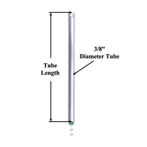 3/8 Inch Spiral Tilt-In Window Balance Rod with Green Bearing and Double Pins