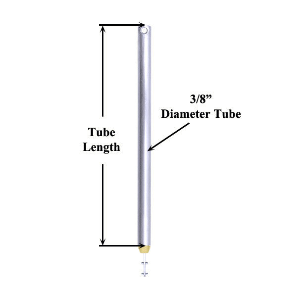 3/8 Inch Spiral Tilt-In Window Balance Rod with Yellow Bearing and Double Pins