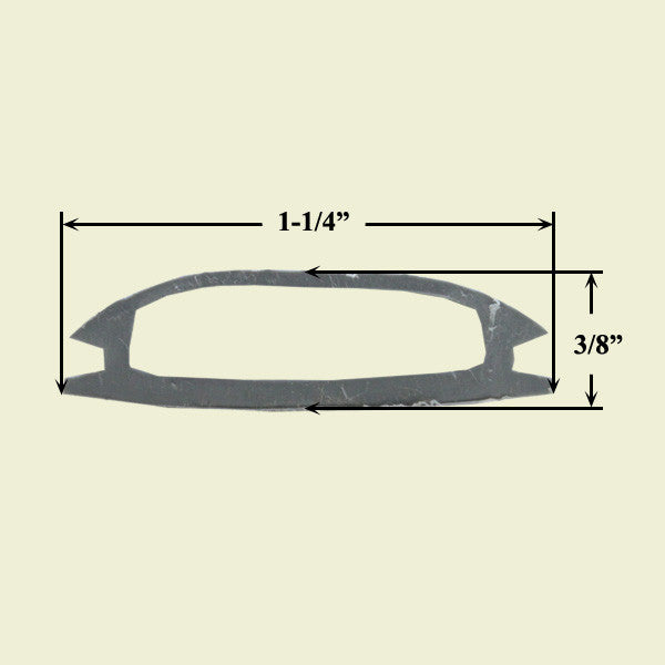 36 inch by 1-1/4 inch Vinyl Threshold Replacement Insert for Adjustable Thresholds - Gray