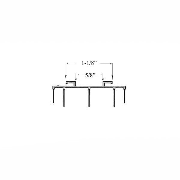 Door Bottom/Sweep, Pease Slide-on 35-3/4" Long - Tan