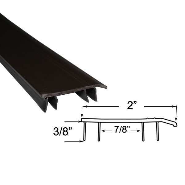 Outswing Sweep/Door Bottom, 2 Barbs, Snap-in *DISCONTINUED*