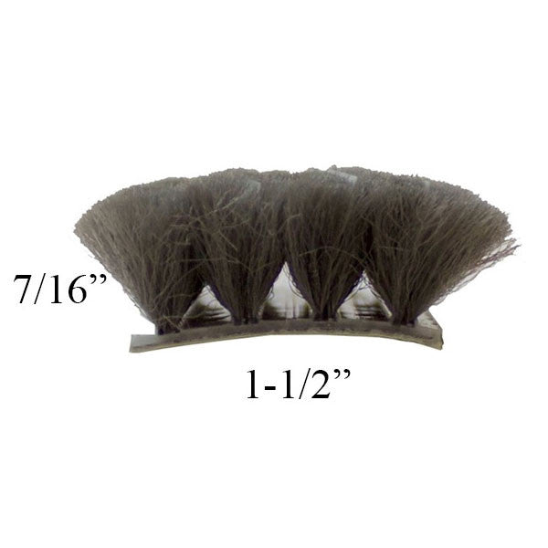 Dust Pad / Weatherstrip with 4 Fin Seals, Adhesive Back - Grey