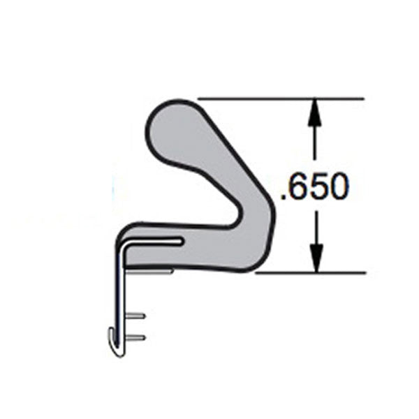 Door Jamb Weatherstrip, 96 inch Standard Stick