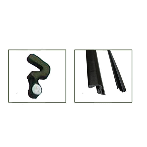 Peachtree Avanti Steel Door Weatherstrip, Q-Lon, Extended Reach, 96 Length,