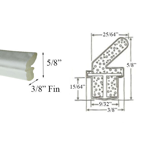 Q-Lon Foam Seal Weatherstrip, Sold by the Foot - White (DISCONTINUED)*