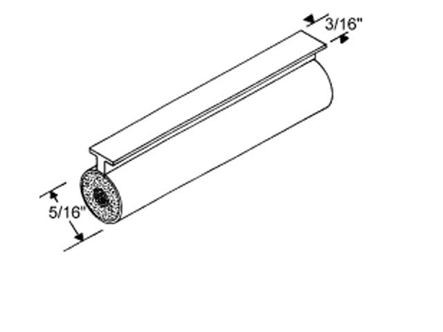 Slide in T-slot 5/16 Bulb, 3/16 Slide On - White