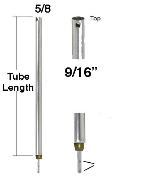 5/8 Inch Tilt-In Window Balance Rod w/ White Bearing