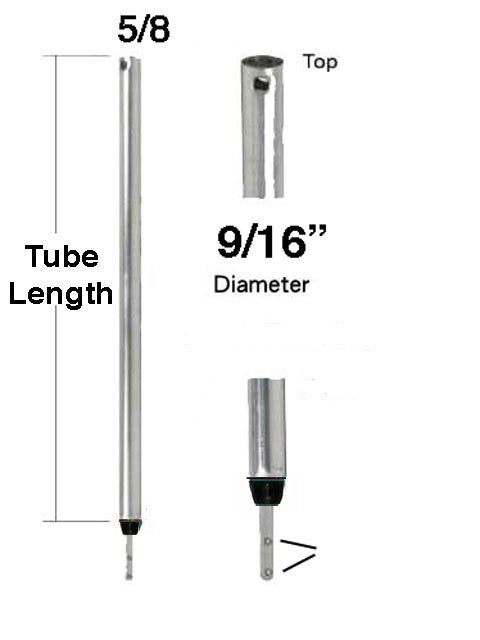 5/8 Inch Spiral Tilt-In Window Balance Rod w/ Black Bearing