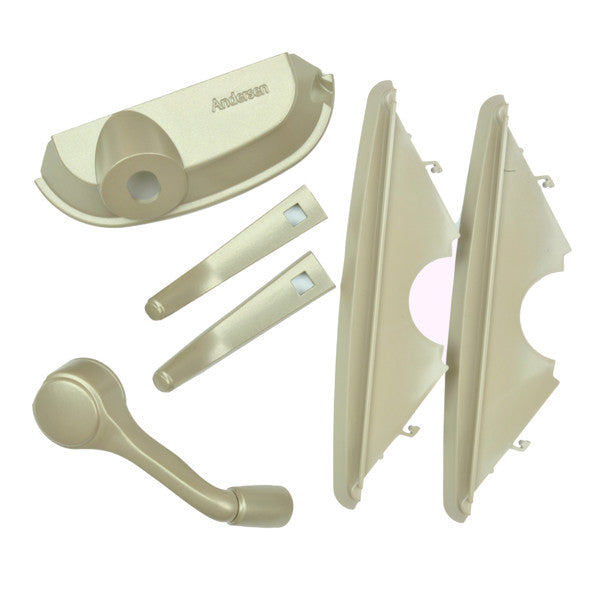 Hardware Package Andersen 400 Series Awning Window 9031753 Gold Dust Traditional Folding Hardware Set 1999 to Present