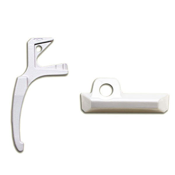 Left Hand Square Cover and Locking Handle - White