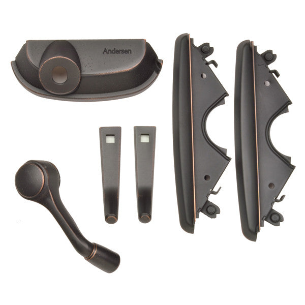 Andersen 400 Series Awning Hardware Package 9041711 Distressed Bronze Traditional Folding Hardware Set 1999 to Present