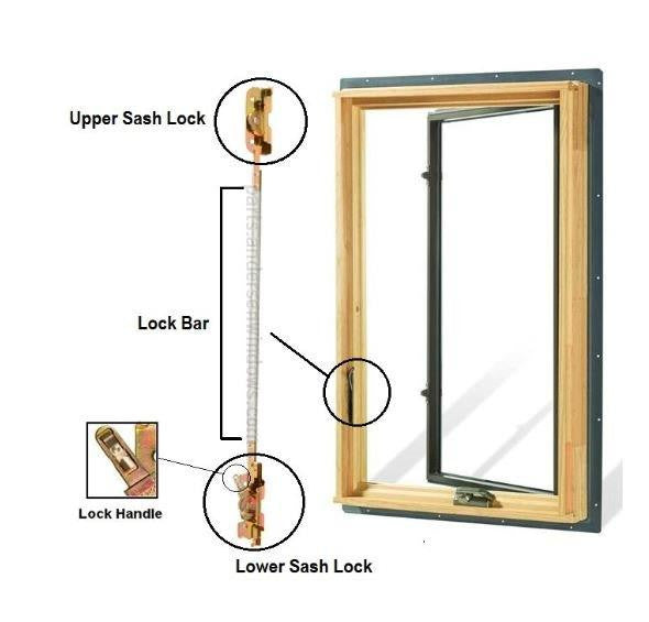 Sash Lock Casement Window 1351437 Long Tandem Sash Lock for Left Hand Window Sizes 5, 55 & 6 1999 to Present