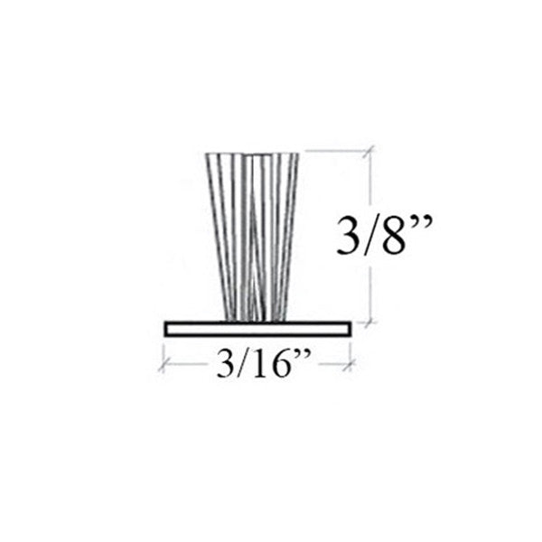 Pile Weatherstrip with Fin .187 Backing x .380 Pile, T-Slot Seal Slide-in type - Gray