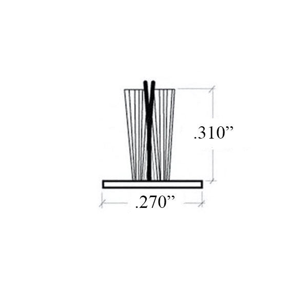 Pile Weatherstrip with Fin Seal, Gray - WTP270310F-G