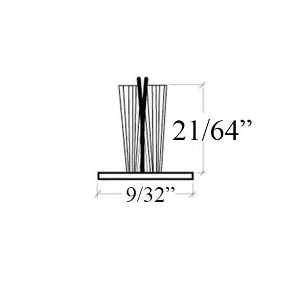 Pile Weatherstrip with Fin Seal, Gray - WTP270330F-G